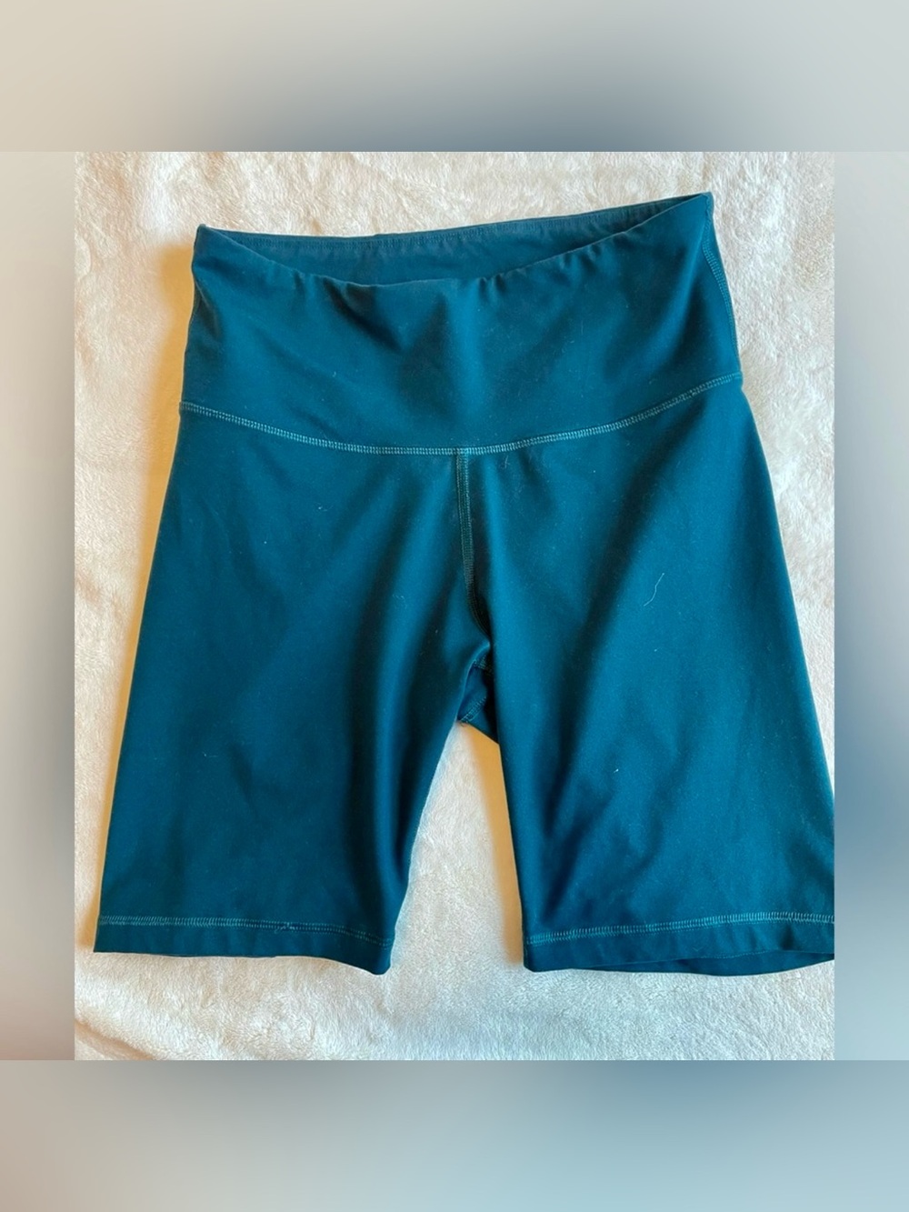 Romanticized Sports Subversive Basic Teal High Waisted Compression Biker Shorts